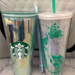Starbucks Cold Cup Tumblers – Set of 2 (Brand New)